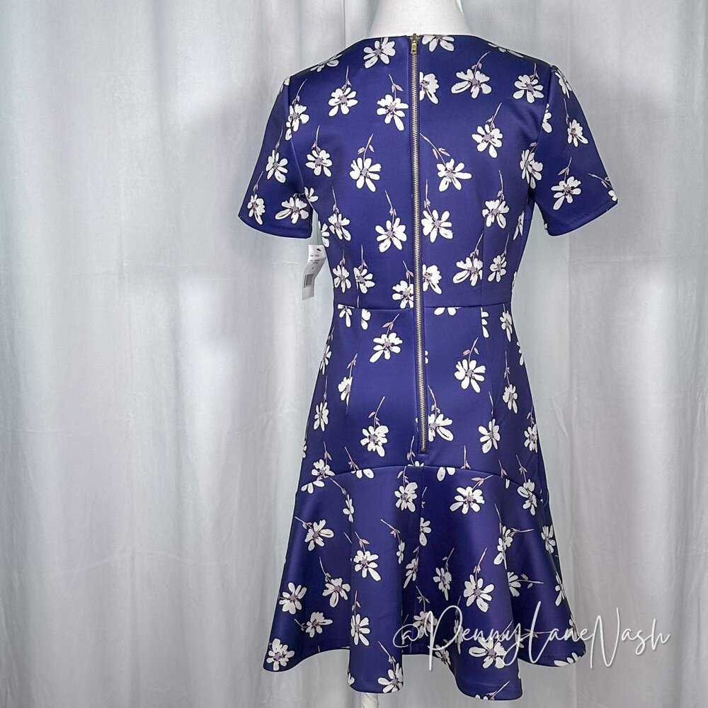 NWT Alexia Admor Floral Monica Mini Dress Purple Size Small - Picture 5 of 10